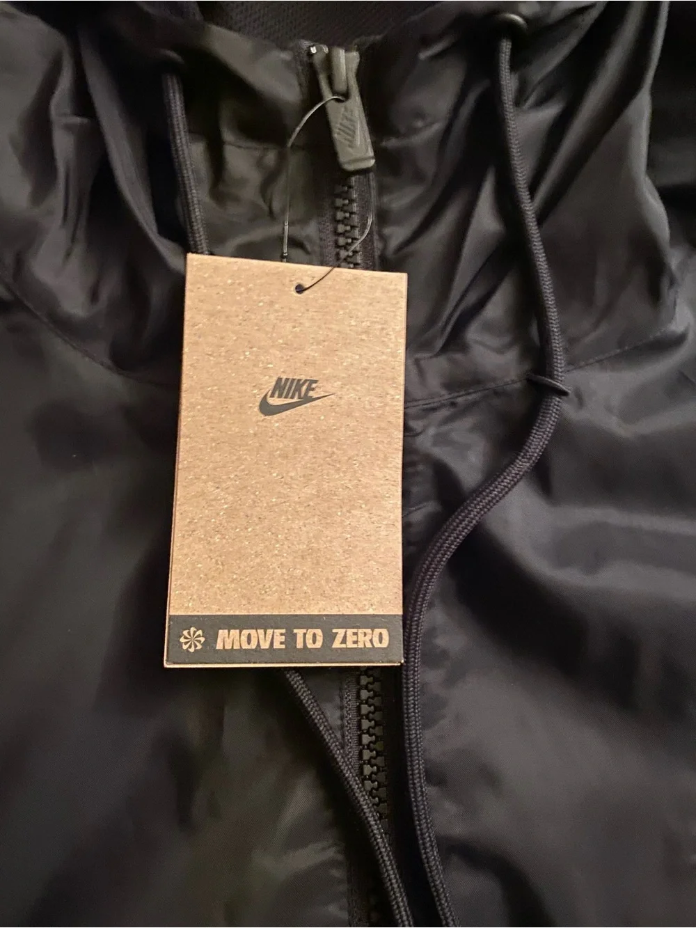 Nike Black Hooded Windbreaker Jacket with Subtle Logo